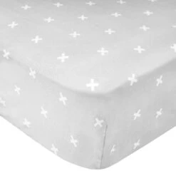 Copper Pearl Cotton Fitted Crib Sheet - Slate