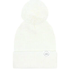 Lou Lou And Company Beanie With Pom -Baby Go Round Store IvoryBeaniew Pom