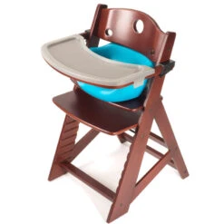 Keekaroo Height Right High Chair Mahogany -Baby Go Round Store KEK HRMA