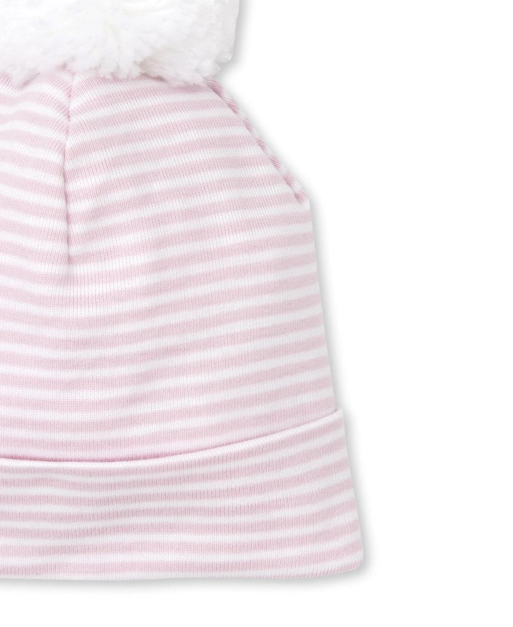 Kissy Kissy Classic Rib Hat - Pink Stripe 2 Kissy Kissy Classic Rib Hat - Pink Stripe - Image 2