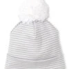 Kissy Kissy Classic Rib Hat - Silver Stripe