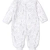Kissy Kissy Speckled Giraffes Silver Print Footie
