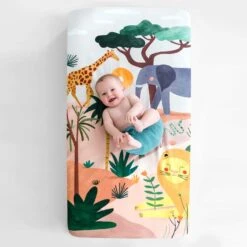 Rookie Humans Crib Sheet - In The Savannah -Baby Go Round Store LAURA002