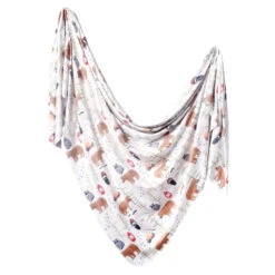 Copper Pearl Knit Swaddle Blanket | Lumberjack