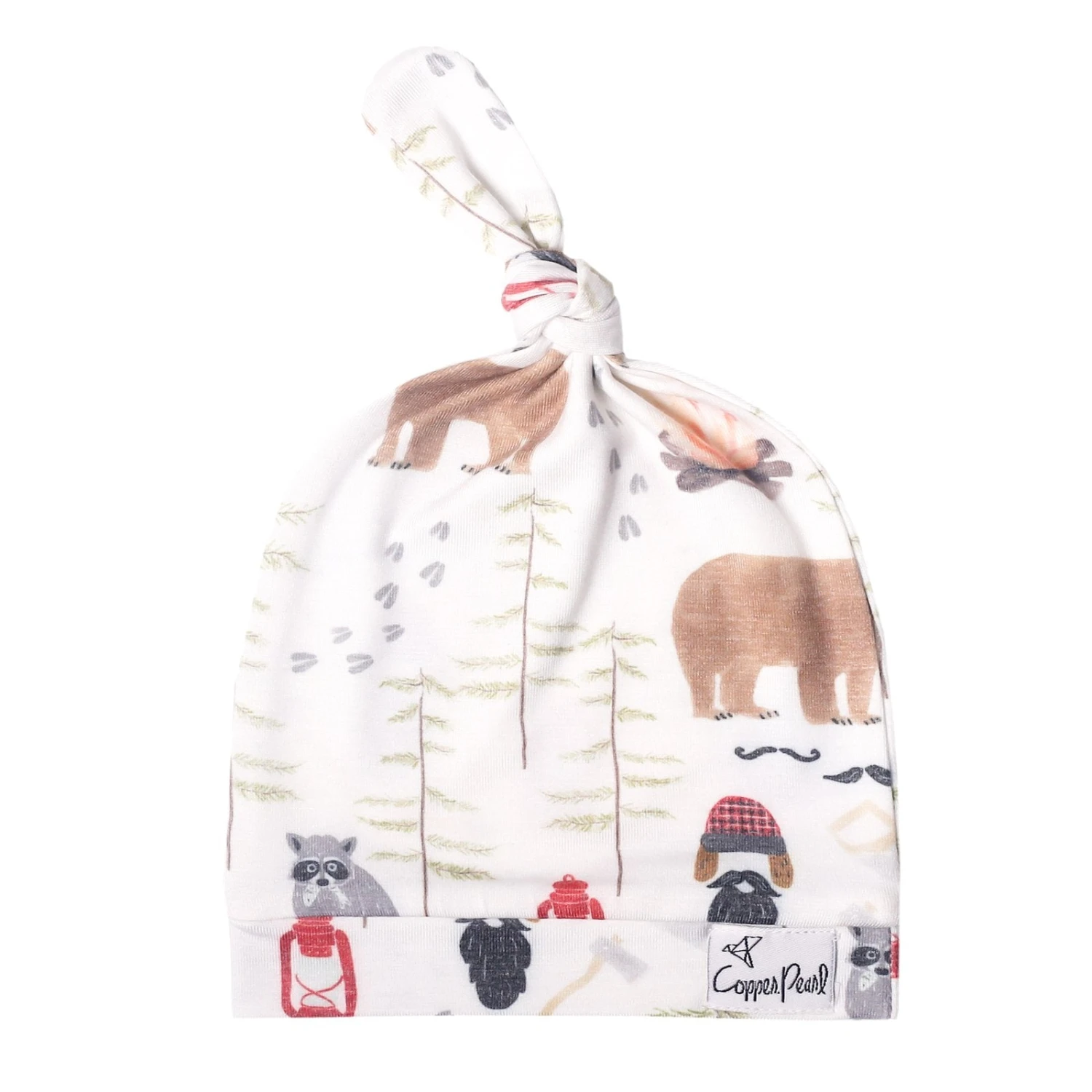 Copper Pearl Top Knot Hat - Lumberjack 1 Copper Pearl Top Knot Hat - Lumberjack