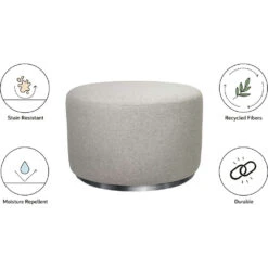 Babyletto Tuba Swivel Gliding Ottoman -Baby Go Round Store M10185PGEW White Background 02