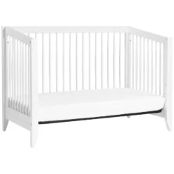Babyletto Sprout 4-in-1 Convertible Crib With Toddler Bed Conversion Kit -Baby Go Round Store M10301W White Background 05 e99340e5 66d1 4a1d 9287 1c7c06dfad0a