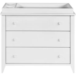 Babyletto Sprout 3-Drawer Changer Dresser With Removable Changing Tray -Baby Go Round Store M10323W White Background 01 01e625bf c1e4 4cd0 bfd7 183b0fffa0dc