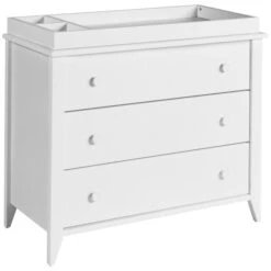 Babyletto Sprout 3-Drawer Changer Dresser With Removable Changing Tray -Baby Go Round Store M10323W White Background Main 00 fd1d41e1 080c 402f b941 edf17328644c