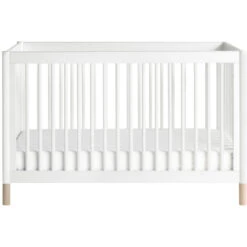 Babyletto Gelato 4-in-1 Convertible Crib With Toddler Bed Conversion Kit -Baby Go Round Store M12901WNX White Background 02 f5783d1e ddb4 4871 a880 0b6a1a98cff8
