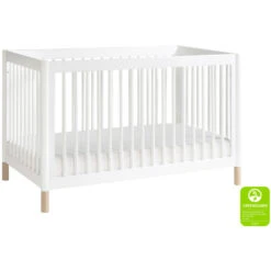 Babyletto Gelato 4-in-1 Convertible Crib With Toddler Bed Conversion Kit -Baby Go Round Store M12901WNX White Background Main Greenguard 00 9645366e a3f6 444a bb5b 5dbf6a6d5113