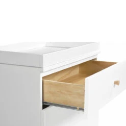 Babyletto Gelato 3-Drawer Changer Dresser With Removable Changing Tray -Baby Go Round Store M12923WNX White Background 03