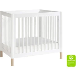 Babyletto Gelato 4-in-1 Convertible Mini Crib -Baby Go Round Store M12998WNX White Background Main Greenguard 00 b43de15a 6d88 4c2b a73b e721d803d872
