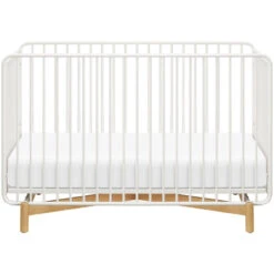 Babyletto Bixby 3-in-1 Convertible Metal Crib With Toddler Bed Conversion Kit -Baby Go Round Store M15101RWB White Background 01