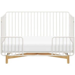 Babyletto Bixby 3-in-1 Convertible Metal Crib With Toddler Bed Conversion Kit -Baby Go Round Store M15101RWB White Background 03