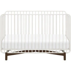 Babyletto Bixby 3-in-1 Convertible Metal Crib With Toddler Bed Conversion Kit -Baby Go Round Store M15101RWL White Background 01