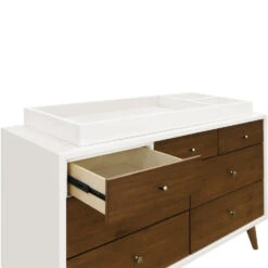Babyletto Palma 7-Drawer Assembled Double Dresser -Baby Go Round Store M15916RWNL White Background 05