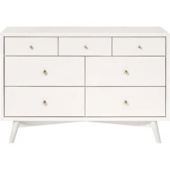 Babyletto Palma 7-Drawer Assembled Double Dresser -Baby Go Round Store M15916RW White Background 02
