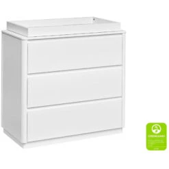 Babyletto Bento 3-Drawer Changer Dresser -Baby Go Round Store M21623W White Background Main Greenguard 00
