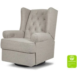 Namesake Harbour Electronic Recliner & Swivel Glider With USB Port -Baby Go Round Store M21987PGEW White Background Main Greenguard 00 92b02dc6 ea06 457e b1d8 48ac63794794