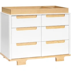 Babyletto Yuzu 6-Drawer Dresser -Baby Go Round Store M23426WN White Background 03 e766718d fda3 44c3 aef4 96de3d62077c