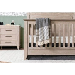 Monogram By Namesake Beckett Rustic 4-in-1 Convertible Flat Top Crib -Baby Go Round Store M24401SDB Lifestyle 10 00c9c4c1 db4b 45e7 b7cc cf7175479cf3