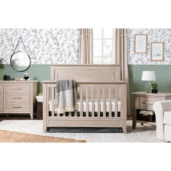 Monogram By Namesake Beckett Rustic 4-in-1 Convertible Flat Top Crib -Baby Go Round Store M24401SDB Lifestyle Main 07 518fdd6c 8138 4edc 91f4 941e90a103bc