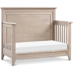 Monogram By Namesake Beckett Rustic 4-in-1 Convertible Flat Top Crib -Baby Go Round Store M24401SDB White Background 04 d1a88a6c 696b 4207 9c7f 2a0325959aed