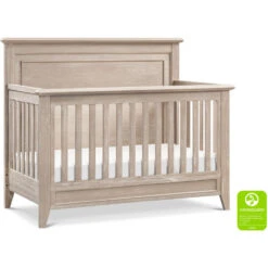 Monogram By Namesake Beckett Rustic 4-in-1 Convertible Flat Top Crib -Baby Go Round Store M24401SDB White Background Main Greenguard 00 a7a703e0 1c33 4d1c 8156 1a3b1d3171fd