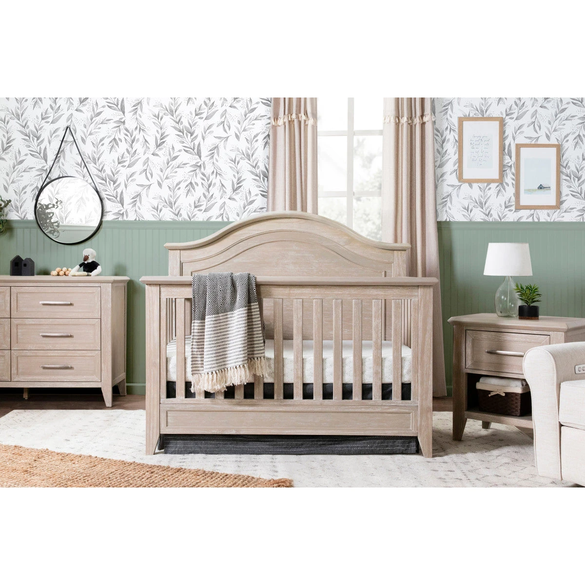 Monogram By Namesake Beckett Rustic 4-in-1 Convertible Curve-Top Crib 3 Monogram By Namesake Beckett Rustic 4-in-1 Convertible Curve-Top Crib - Image 3
