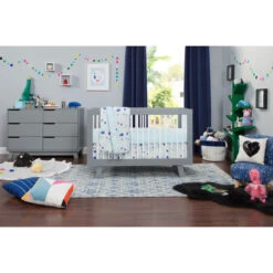 Babyletto Hudson 3-in-1 Convertible Crib With Toddler Bed Conversion Kit + 3-Drawer Changer Dresser Set -Baby Go Round Store M4201GW Lifestyle 08 85b86ab9 6dec 4084 8c2a a4899a2acbf7
