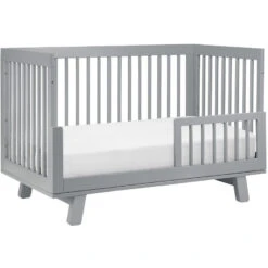 Babyletto Hudson 3-in-1 Convertible Crib With Toddler Bed Conversion Kit + 3-Drawer Changer Dresser Set -Baby Go Round Store M4201G White Background 03 97a37025 5f13 4cee 9959 8cc3c01d0223