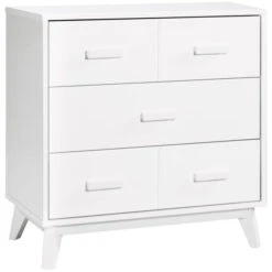 Babyletto Scoot 3-Drawer Changer Dresser With Removable Changing Tray -Baby Go Round Store M5823W White Background 04 d6c5bfdf fa71 4373 a08c 4575a1be90d2