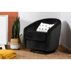 Babyletto Madison Swivel Glider -Baby Go Round Store M5887BLKV Lifestyle Main 06