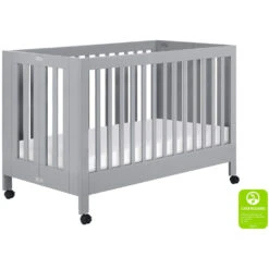 Babyletto Maki Full-Size Folding Crib With Toddler Bed Conversion Kit -Baby Go Round Store M6601G White Background Main Greenguard 00 7d42ea00 9870 4efe b501 2fdb0fae65bb