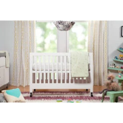 Babyletto Maki Full-Size Folding Crib With Toddler Bed Conversion Kit -Baby Go Round Store M6601W Lifestyle Main 11 18552d85 e85e 4dfc 8460 a022c4f842d4