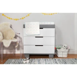 Babyletto Modo 3-Drawer Changer Dresser With Removable Changing Tray -Baby Go Round Store M6723GW Lifestyle Main 02