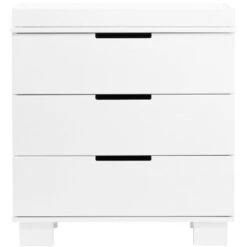 Babyletto Modo 3-Drawer Changer Dresser With Removable Changing Tray -Baby Go Round Store M6723W White Background 01
