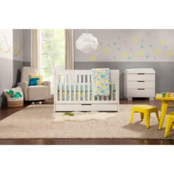 Babyletto Mercer 3-in-1 Convertible Crib With Toddler Bed Conversion Kit -Baby Go Round Store M6801W Lifestyle 09