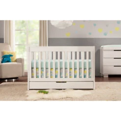 Babyletto Mercer 3-in-1 Convertible Crib With Toddler Bed Conversion Kit -Baby Go Round Store M6801W Lifestyle Main 07