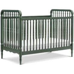 Namesake Liberty 3-in-1 Convertible Spindle Crib With Toddler Bed Conversion Kit -Baby Go Round Store M7101FRGR White Background Main 01 f99bf966 3bd4 45c0 a0c8 a2d70c008659