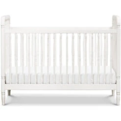 Namesake Liberty 3-in-1 Convertible Spindle Crib With Toddler Bed Conversion Kit -Baby Go Round Store M7101RW White Background 02 c0bf4084 b852 4b53 9c47 96148dc8fdce