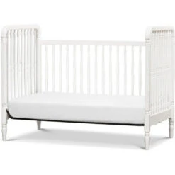Namesake Liberty 3-in-1 Convertible Spindle Crib With Toddler Bed Conversion Kit -Baby Go Round Store M7101RW White Background 05 0e1222c2 30e5 4bf3 b03b d465d4a52518