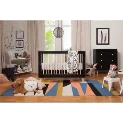 Babyletto Lolly 3-in-1 Convertible Crib With Toddler Bed Conversion Kit + 3-Drawer Changer Dresser Set -Baby Go Round Store M9001BNX Lifestyle 08 a60af8cc 3b28 47b5 a576 4665460e7c60