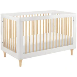Babyletto Lolly 3-in-1 Convertible Crib With Toddler Bed Conversion Kit -Baby Go Round Store M9001WN White Background Main 01 245e5131 435c 4e36 bdc6 b9e2b3ef5dcc