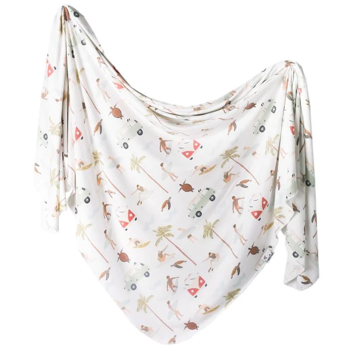 Copper Pearl Knit Swaddle Blanket - Maui 1 Copper Pearl Knit Swaddle Blanket - Maui