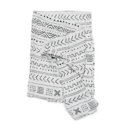 Loulou Lollipop Mudcloth Muslin Swaddle Blanket -Baby Go Round Store Mudcloth White