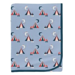 Kickee Pants Print Swaddling Blanket - Pond Tents