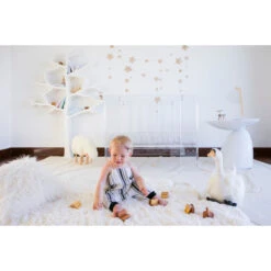 Nursery Works Vetro Mini Crib With Mattress -Baby Go Round Store NW1060CA Lifestyle 06