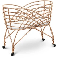 Nursery Works Aura Bassinet -Baby Go Round Store NW16734RGLD White Background 05